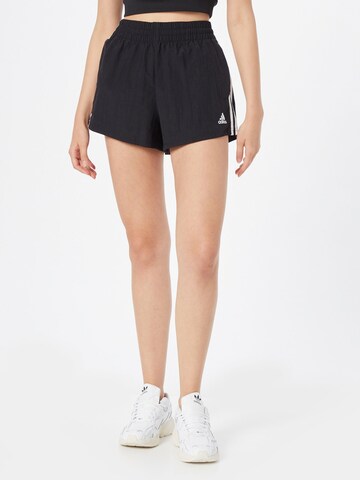 ADIDAS SPORTSWEAR Regular Workout Pants in Black: front