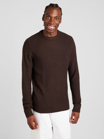 JACK & JONES Sweater in Brown: front