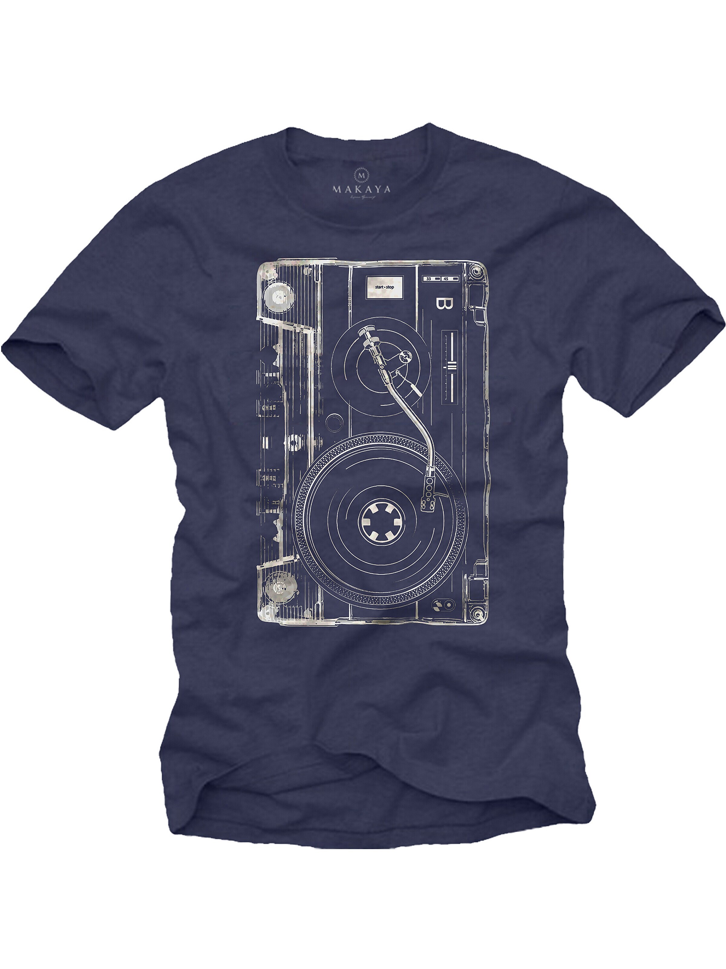 MAKAYA Shirt 'Tape B Side' in Blue: front