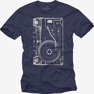 MAKAYA Shirt 'Tape B Side' in Blue: front
