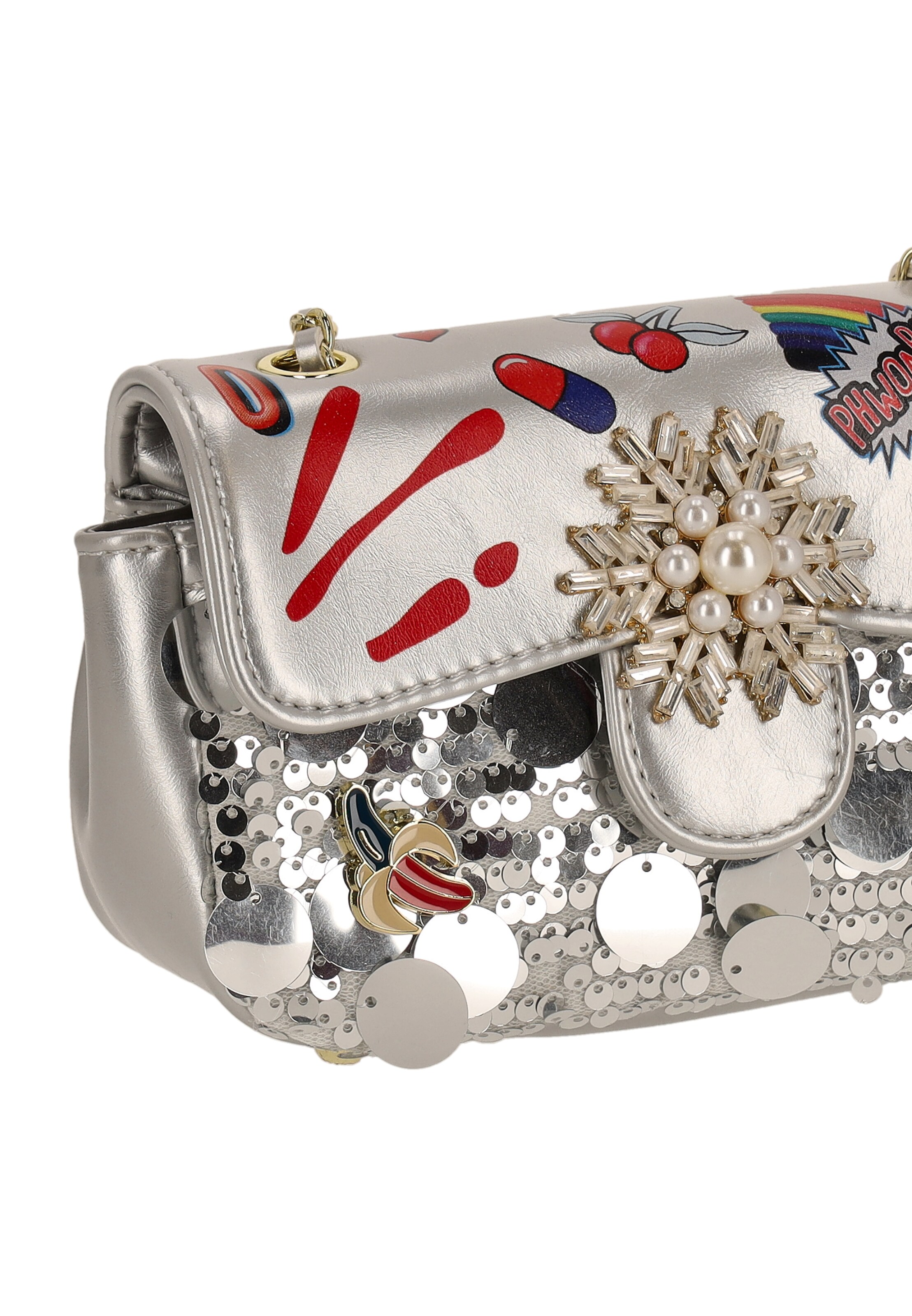 MYMO - Bolso de hombro 'EyETHEME' en plata