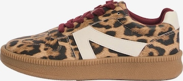 Baskets basses Friends Like These en marron : devant