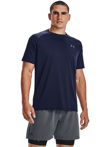 UNDER ARMOUR Performance Shirt 'Tech 2.0 Novelty' in Blue: front