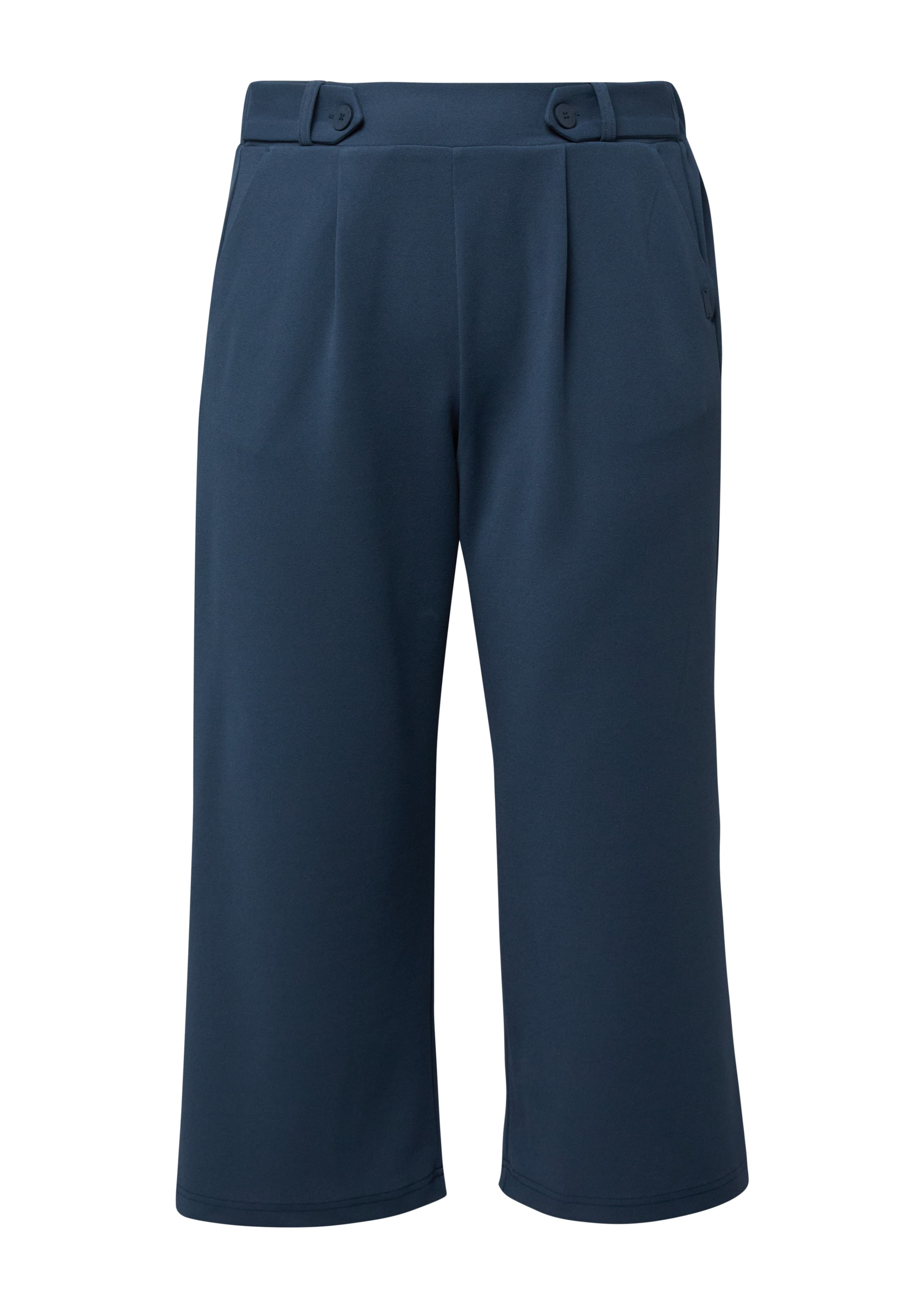 QS Wide leg Broek in Blauw: voorkant