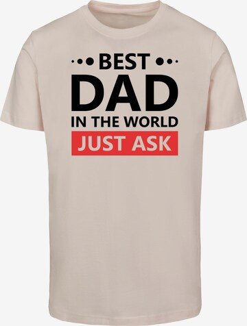 Merchcode Shirt 'Fathers Day - Best dad, just ask' in Pink: front