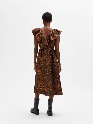 SELECTED FEMME Dress 'Andrina' in Brown