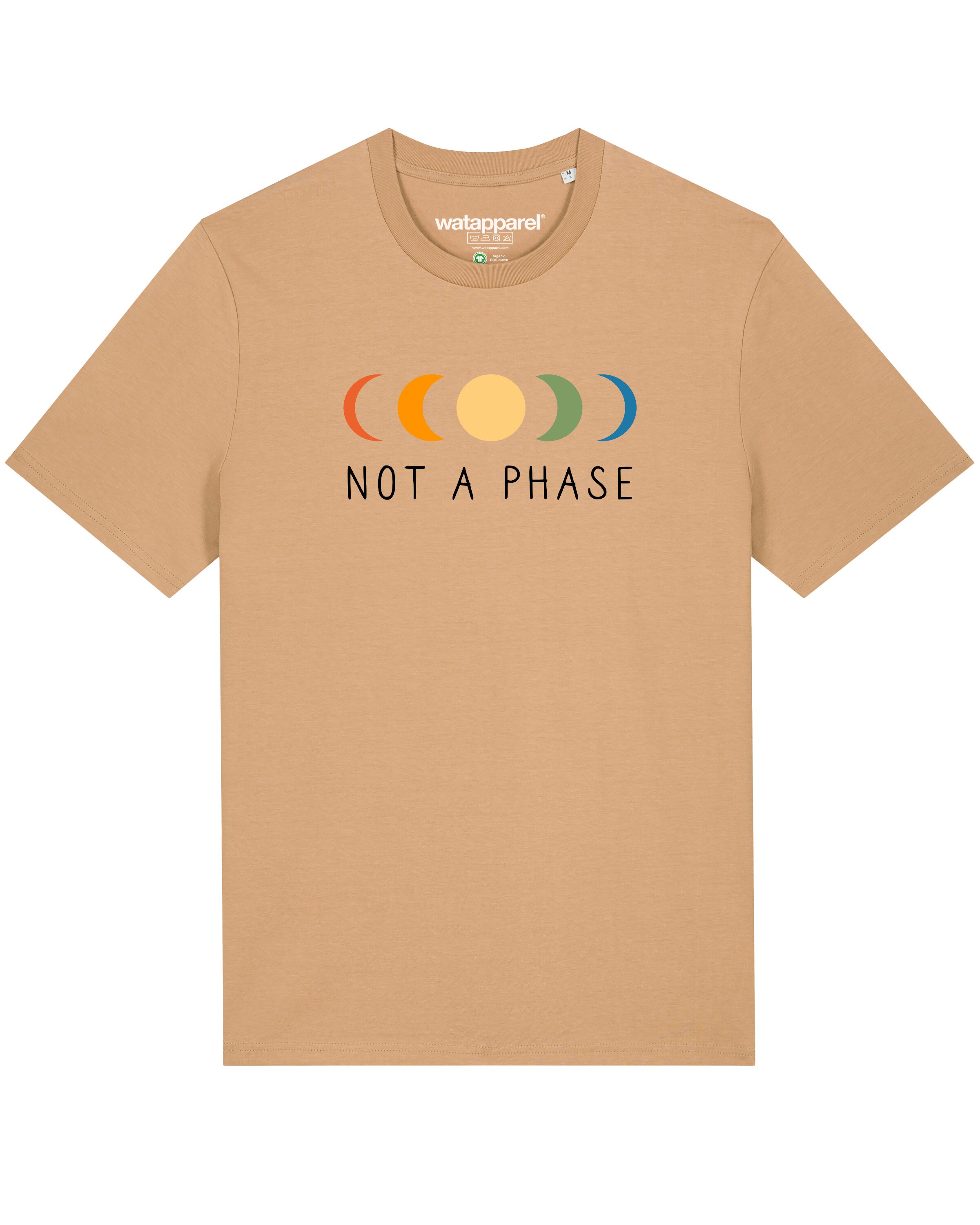 Watapparel Shirt ' Not a Phase ' in Beige: voorkant