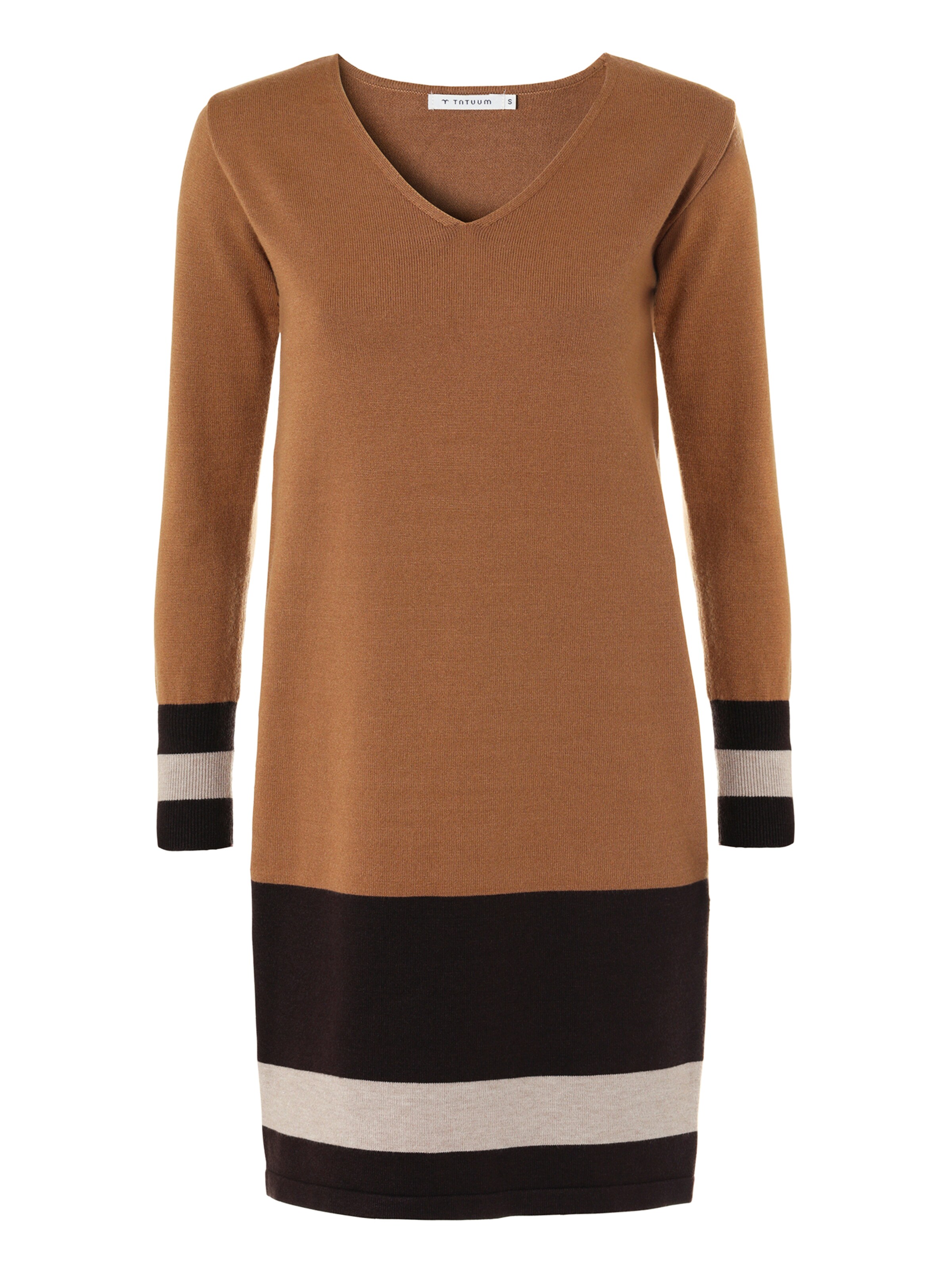 brūns TATUUM Adīta kleita 'MEDI': no priekšpuses