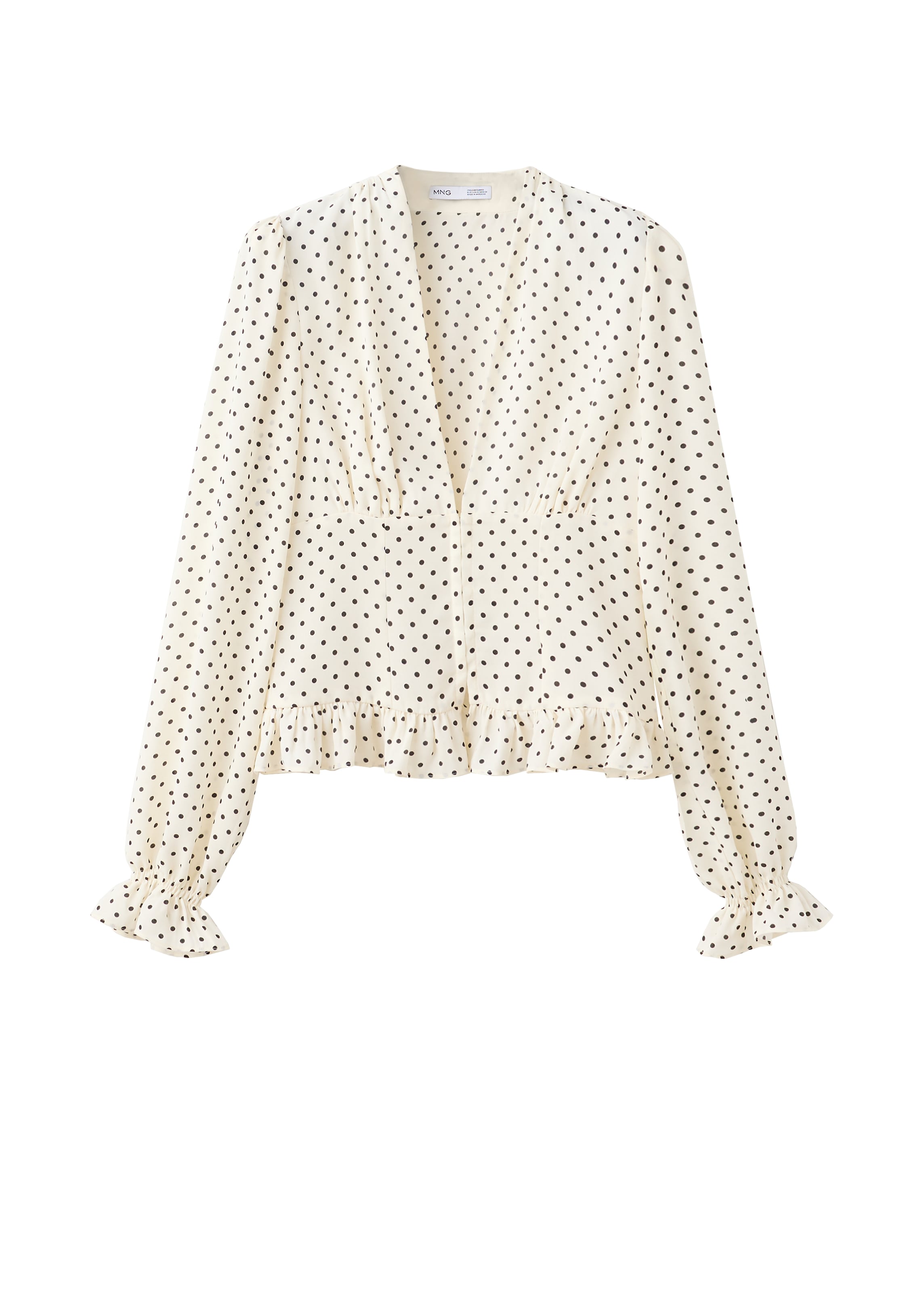 MANGO Blouse 'MARROC' in White: front