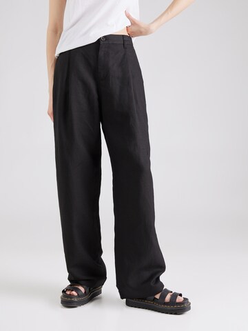 Lindex Wide leg Pleat-front trousers 'Ragna' in Black: front
