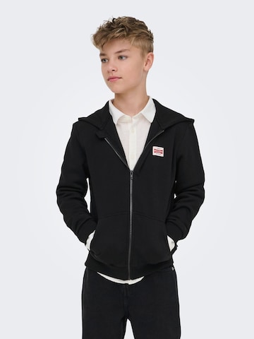 Veste de survêtement 'OSJCeres' Only & Sons Junior en noir : devant