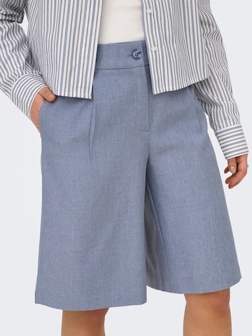 ONLY Wide Leg Bukser med lægfolder 'ONLLinda' i blå