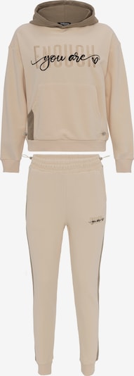 Tom Barron Jogginganzug in XS in beige / braun / schwarz, Produktansicht