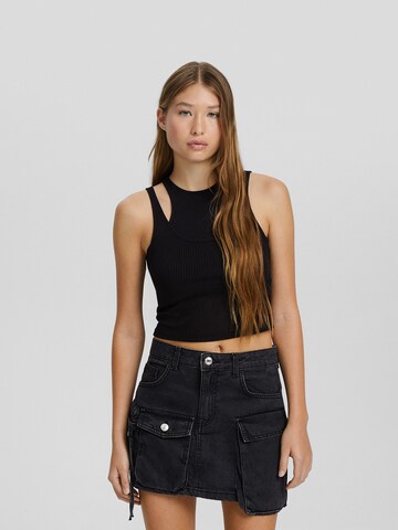 Bershka Skirt in Black: front