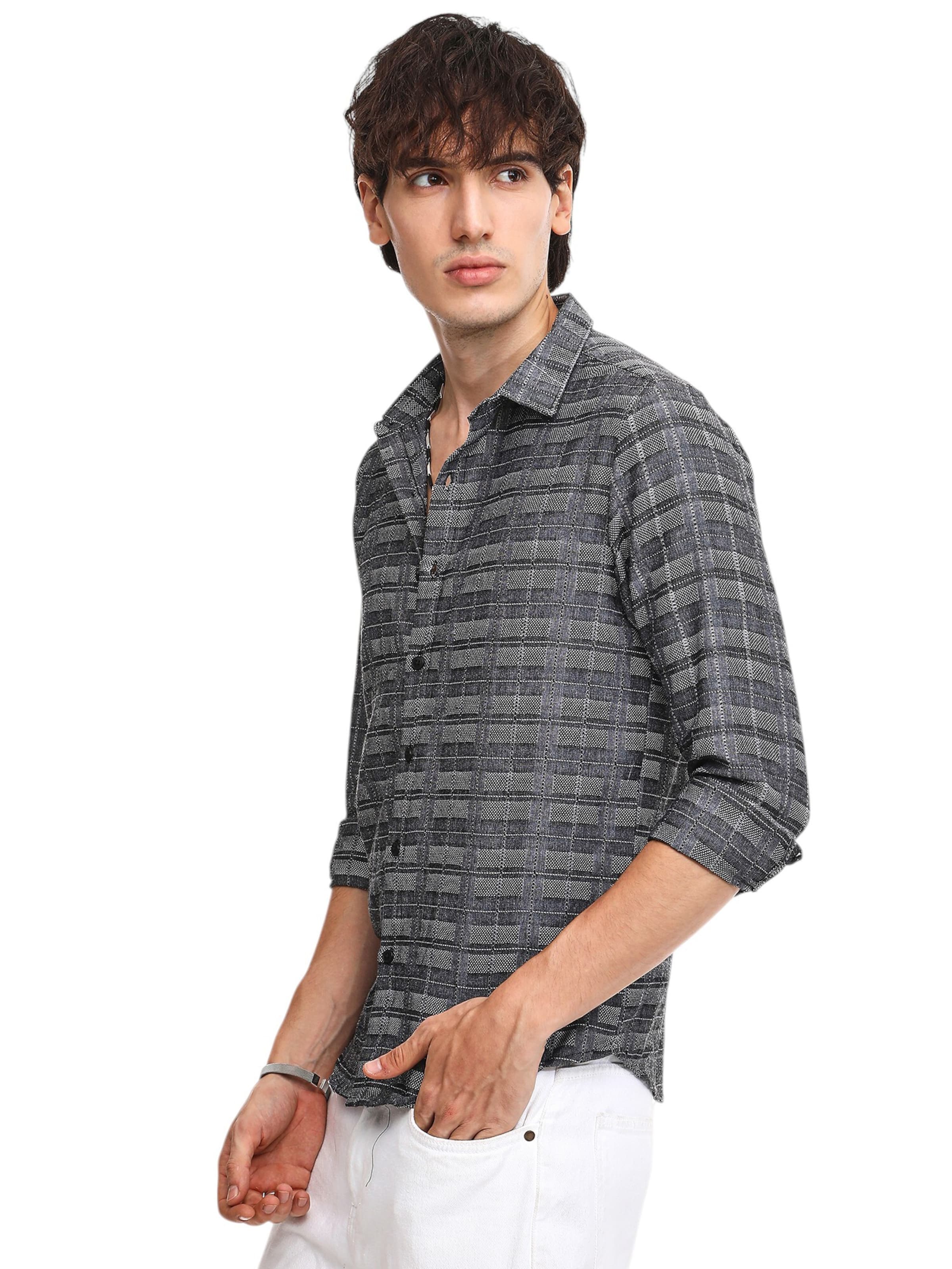 pelēks Campus Sutra Komforta piegriezums Krekls 'Temple'