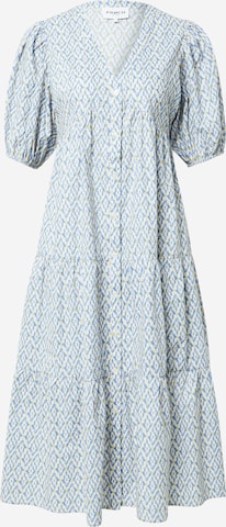 FRNCH PARIS Shirt Dress in Blue: front