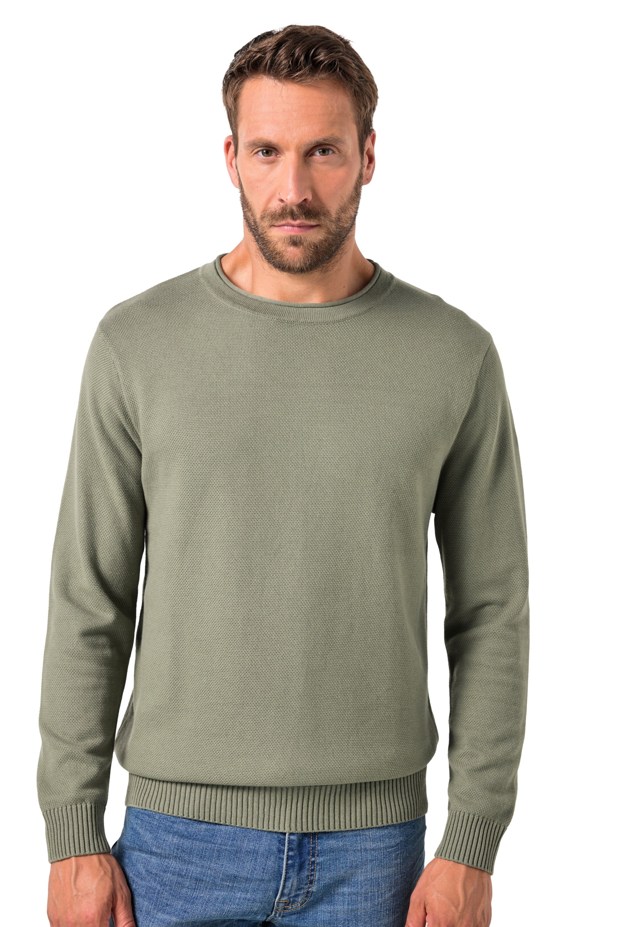 JP1880 Pullover in Grün: Vorderseite