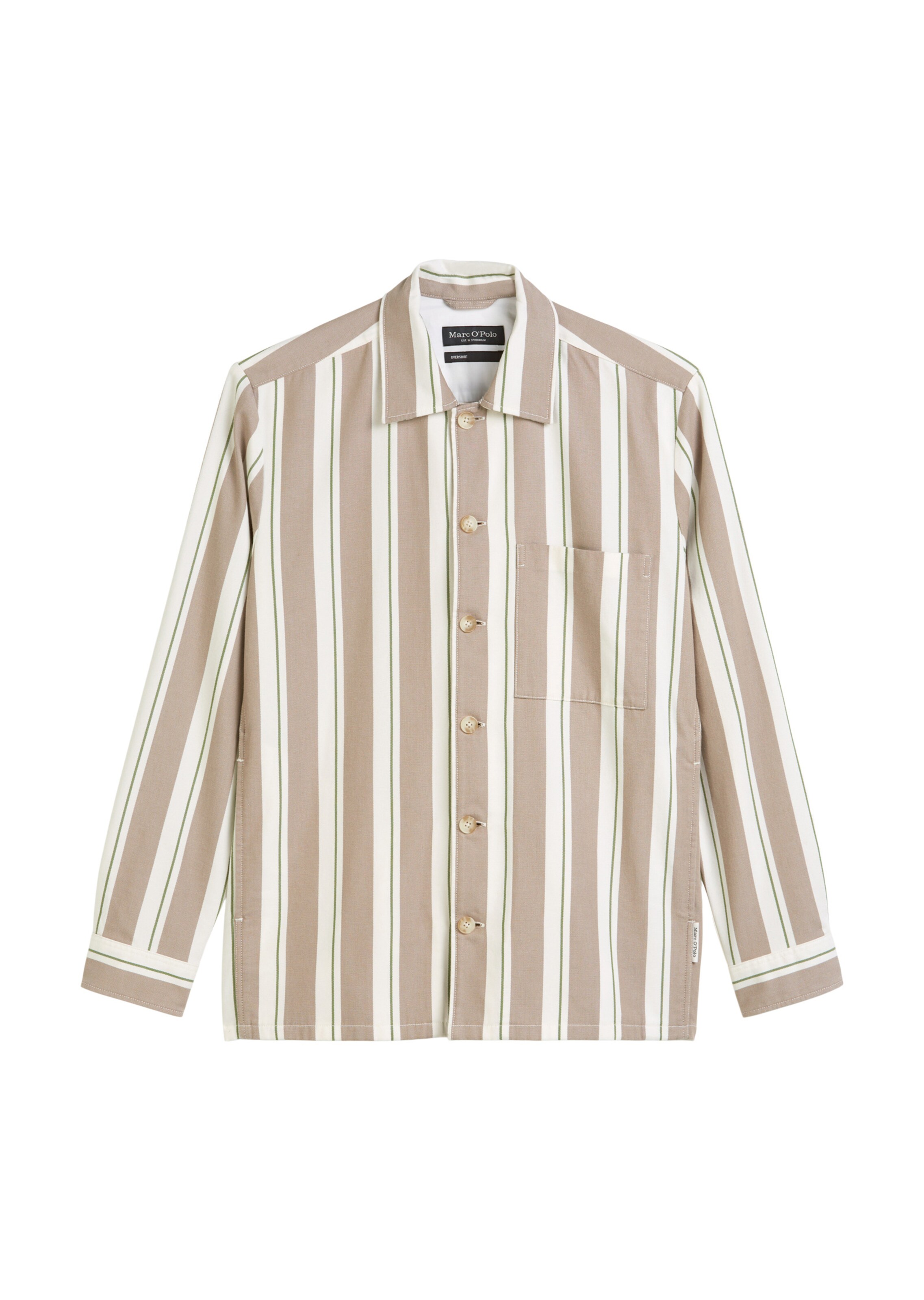 Marc O'Polo Button Up Shirt in Light brown / White, Item view