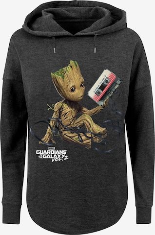 F4NT4STIC Sweatshirt 'Marvel Guardians Of The Galaxy Vol2 Groot Tape' in Grey: front