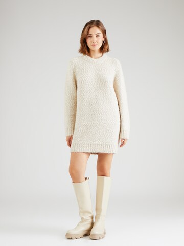 TOPSHOP Knit dress in Beige: front