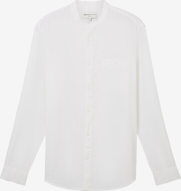 TOM TAILOR DENIM Button Up Shirt in White: front