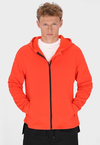 Mo ATHLSR Zip-Up Hoodie in Orange: front