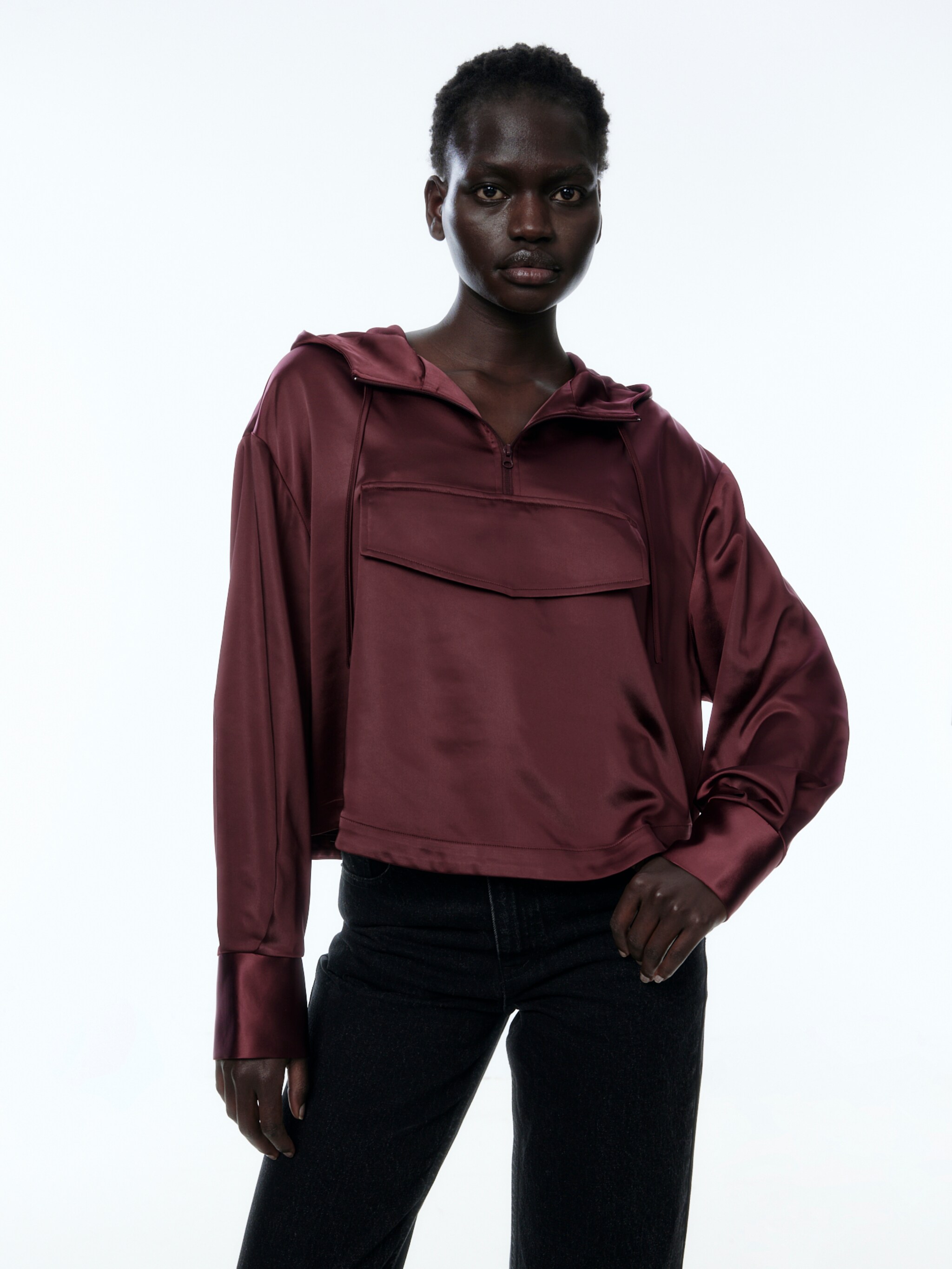 EDITED Produkte Shirt 'Luan' burgunder