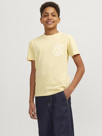 T-Shirt Jack & Jones Junior en jaune : devant