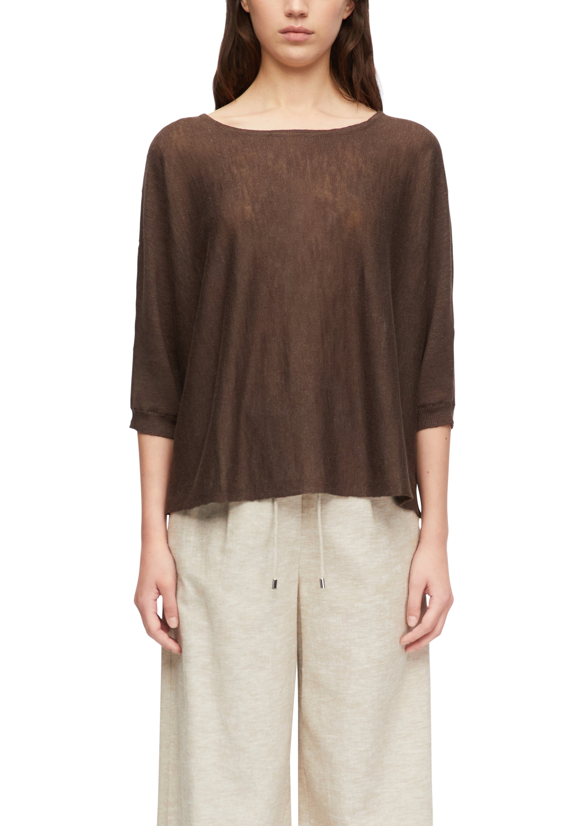 COMMA Pullover in Braun