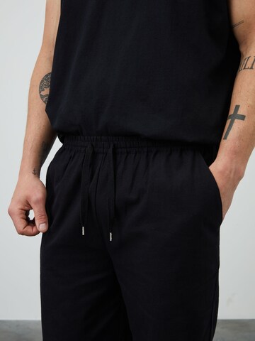 DAN FOX APPAREL Loose fit Pants 'Max' in Black