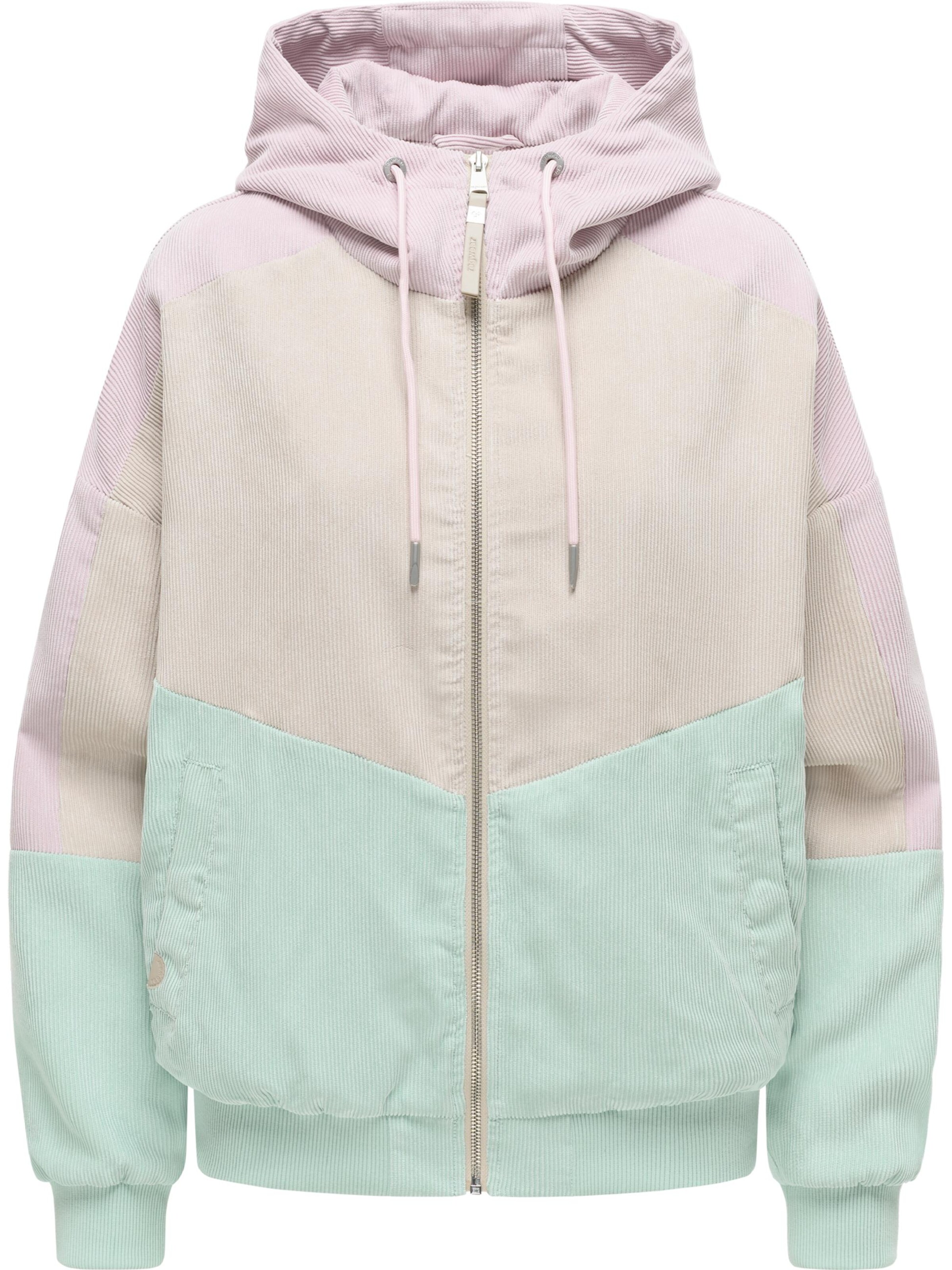 Ragwear Between-Season Jacket 'Queny' in Light beige / Mint / Light pink, Item view