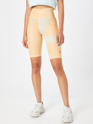 Skinny Leggings 'Allover Print Bike' di ADIDAS ORIGINALS in beige: frontale