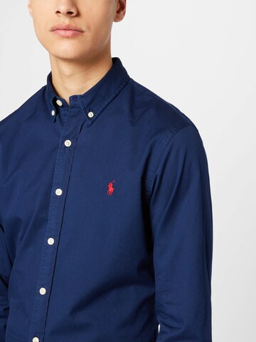 Coupe slim Chemise Polo Ralph Lauren en bleu