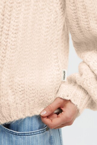 SENSES.THE LABEL Knit Cardigan in Beige