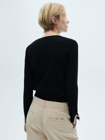 MANGO Knit Cardigan 'LUCCAPK' in Black