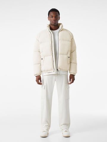 Bershka Winter Jacket in White