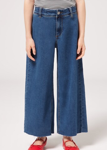 CALZEDONIA Wide leg Jeans in Blue: front