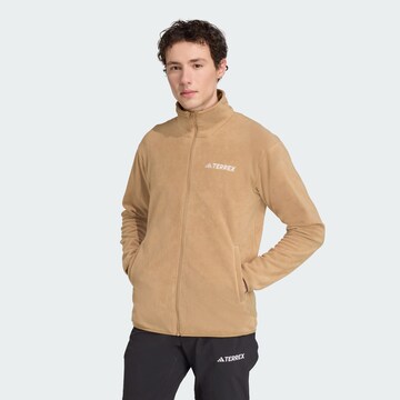 ADIDAS TERREX Функциональная флисовая куртка 'Essentials' в Коричневый: спереди