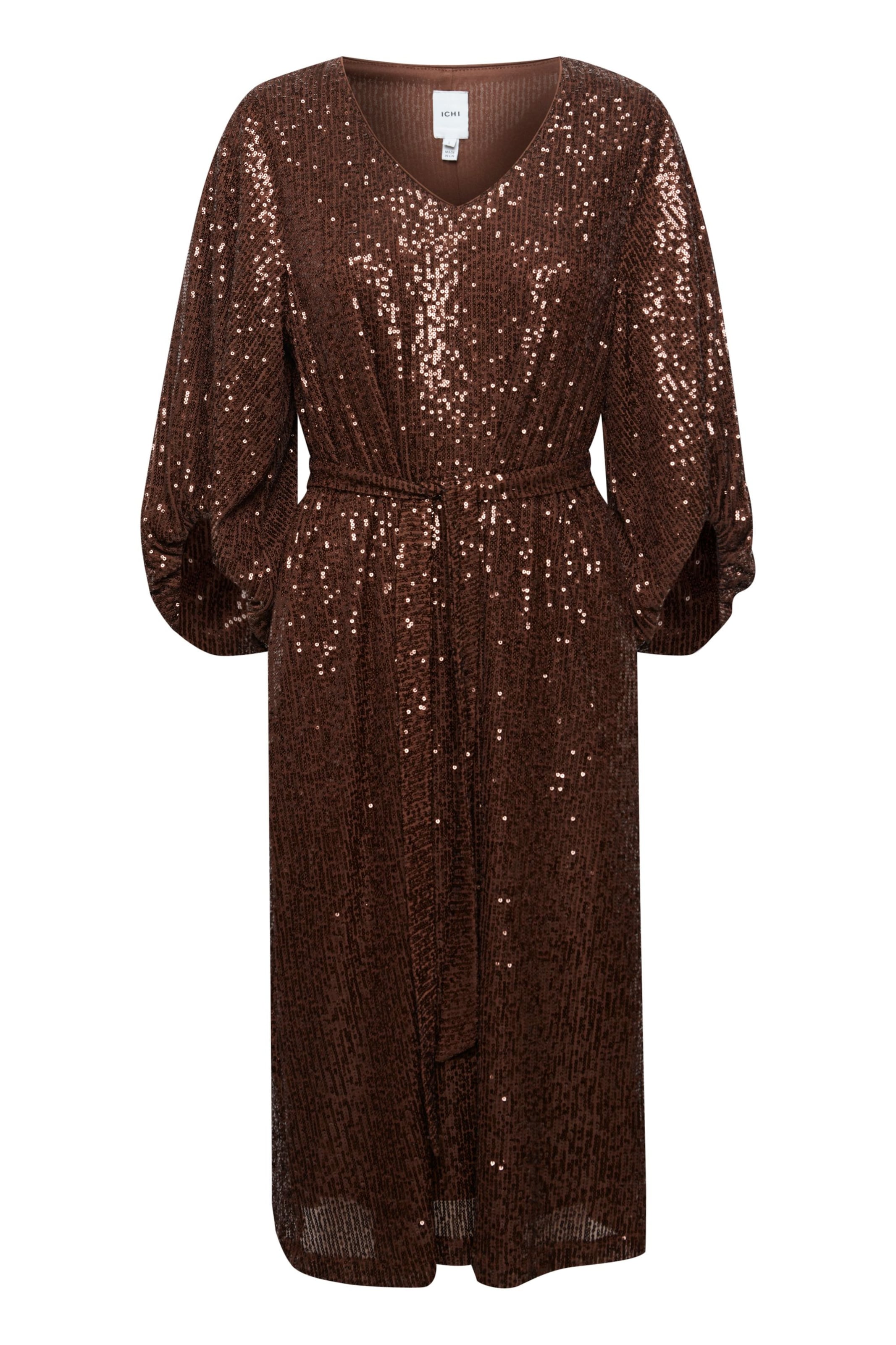 ICHI Kleid in Braun: Vorderseite