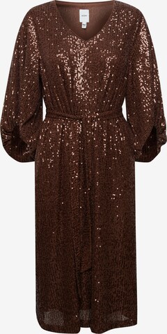 ICHI Dress in Brown: front