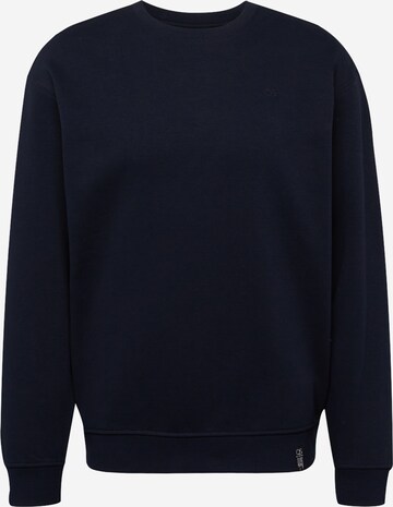 Sweat-shirt QS en bleu : devant