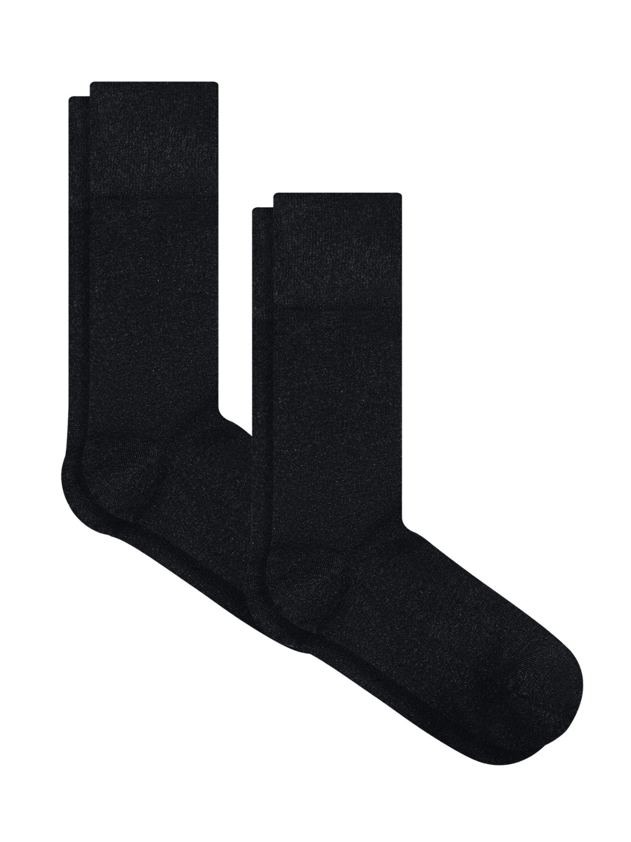 Albero Natur Socken 'Bio-Baumwoll-Frotteesocken Unisex – 2er Pack'‌‌‌‌‌‌‌‌‌‌ in Schwarz: Vorderseite