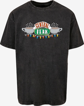 T-Shirt 'Friends - Central Perk Christmas Lights' ABSOLUTE CULT en noir : devant