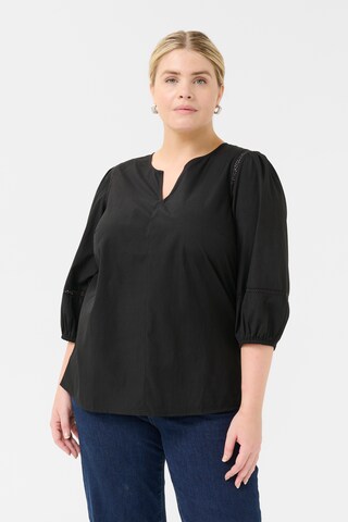 KAFFE CURVE Blouse 'Lilje' in Black: front