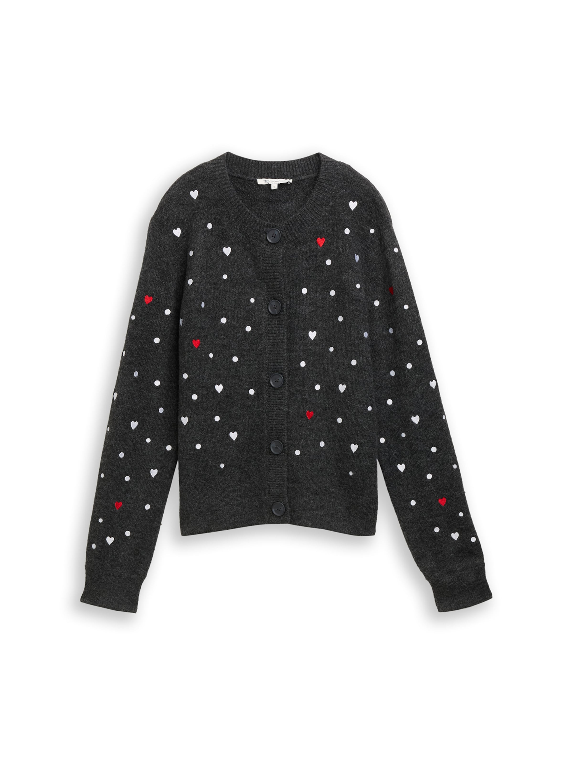 Cardigan TOM TAILOR DENIM en gris : devant