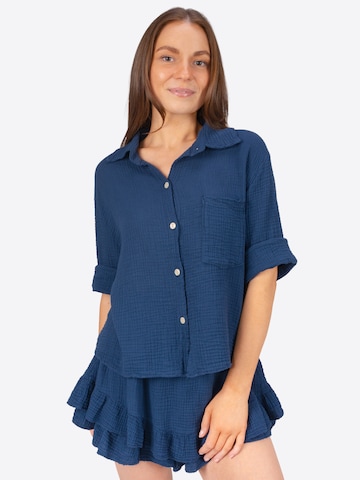 Seasons of April Bluse 'Celina' in Blau: Vorderseite