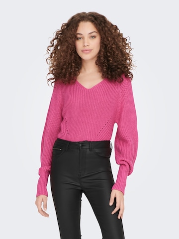 Pull-over 'JUSTY' JDY en rose : devant