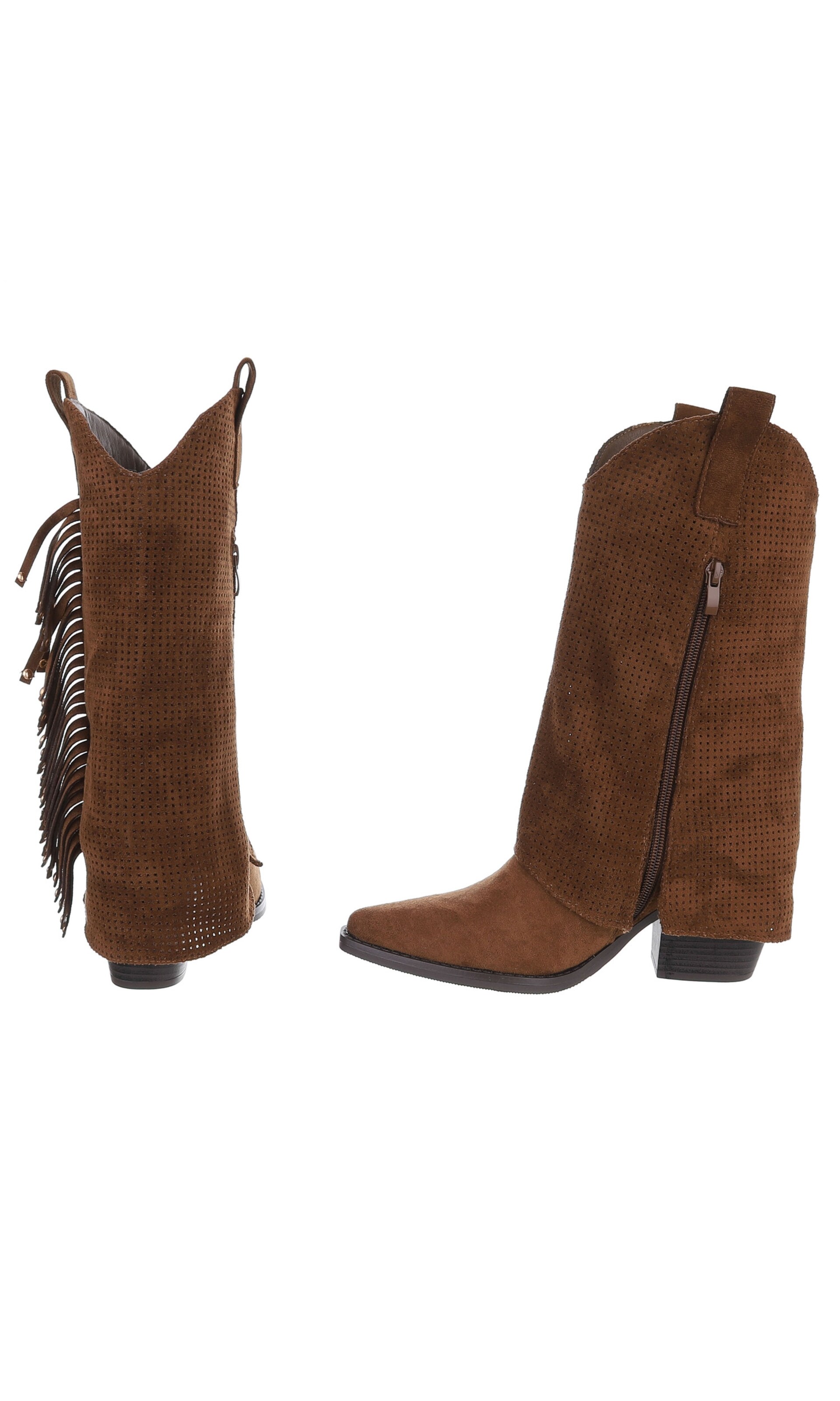Ital-Design Cowboystiefel in Braun
