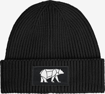 Neverless Beanie 'Bär Lineart Polygon' in Black: front