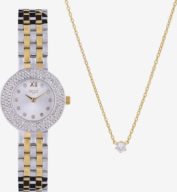Lucardi Jewelry Set 'Design' in Gold: front